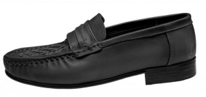 Mocasini barbatesti din piele naturala de culoare neagra GKR15N - Img 3