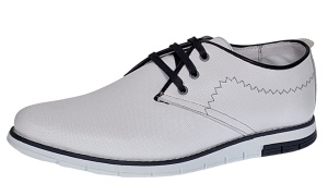 Oferta 44 Pantofi barbati sport din piele naturala Alb Yanis Confort - Img 2