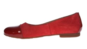 OFERTA marimea 35, 39 - Balerini dama, din piele naturala intoarsa, cu varf lacuit, rosu - LARENALACRVEL - Img 5