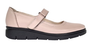 Oferta marimea 35, 39 - Pantofi dama din piele naturala cu bareta, Bej - LP38BEJ - Img 3