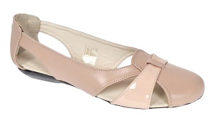 Oferta marimea 37 Balerini dama decupati din piele naturala Bej LZENABEJLAC - Img 4