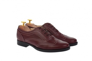 Oferta marimea 37 Pantofi dama, casual din piele naturala, culoare grena, LP29GRENA - Img 4