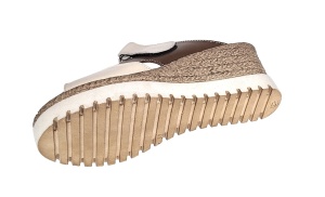 Oferta marimea 37 Papuci dama, de vara, din piele naturala cu platforme de 7cm, LPAPUCMBEJ - Img 8