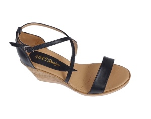 Oferta marimea 38, 39 - Sandale dama casual elegante din piele naturala Negru LS7N2 - Img 5