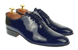 Oferta marimea 38, 41, - Pantofi barbati eleganti bleumarin din piele naturala lac, ENZO - LMOD1BLMLAC - Img 8