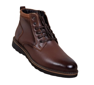 Oferta Marimea 38, 42 Ghete barbati casual, din piele naturala Maro cu fermoar LCORSAFM