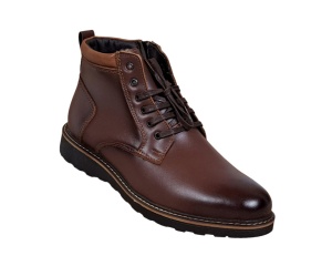 Oferta Marimea 38, 42 Ghete barbati casual, din piele naturala Maro cu fermoar LCORSAFM - Img 7