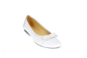 Oferta marimea 39 - Balerini dama casual din piele naturala ELSA - LARENAALB