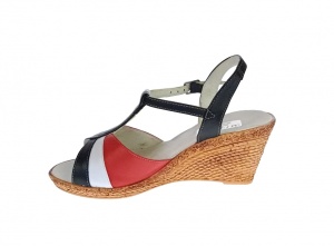 OFERTA MARIMEA 40 - Sandale dama din piele naturala cu platforme 7cm, Rosu, Alb, Negru, BOX,LS47RANBOX - Img 5