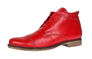Oferta marimea 41 43- Ghete barbati din piele naturala casual, imblanite, Bond Rosu - LBOND1R - Img 4