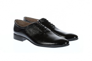 Oferta marimea 41, 44 - Pantofi barbati eleganti negri, din piele naturala lacuita, LMOD1LACSIF
