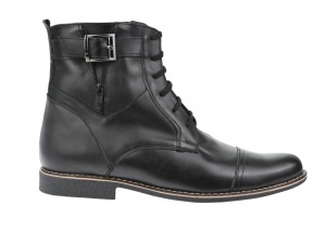 Oferta marimea 41 - Ghete barbati din piele naturala, imblanite Negru Oxford - LGBOND2NC - Img 5