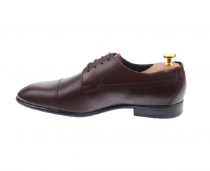 OFERTA MARIMEA 41 - Pantofi barbati bordeaux, office, eleganti, cu siret, din piele naturala L709VIS - Img 3
