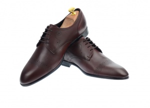 OFERTA MARIMEA 41 - Pantofi barbati eleganti, cu siret, din piele naturala visinie - L700VISINIU - Img 5