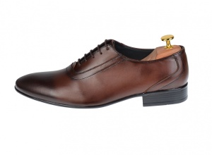 OFERTA MARIMEA 41 - Pantofi Barbati Office, Eleganti, din Piele Naturala, Maro, CIUCALETI SHOES - Img 2