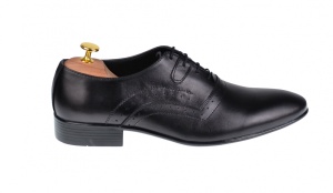 OFERTA MARIMEA 42 - Pantofi Barbati Office, Eleganti, din Piele Naturala, Negru, CIUCALETI SHOES - Img 4