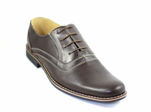 Oferta marimea 43 - Pantofi barbati eleganti din piele naturala, culoare maro - LP37M - Img 6