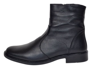 Oferta Marimea 44 Ghete barbati din piele naturala cu fermoar imblanite LGKR714N - Img 3