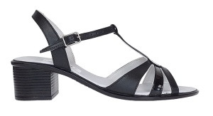 Oferta marmea 36 Sandale dama din piele naturala cu toc de 5cm, Negru, LS8NLAC - Img 7