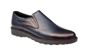 Pantofi barbati casual, cu elastic, piele naturala, Blue Navi, CORSAELBLM