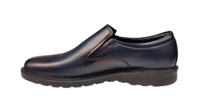 Pantofi barbati casual, cu elastic, piele naturala, Blue Navi, CORSAELBLM - Img 6