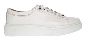 Pantofi barbati casual din piele naturala Alb GK96A - Img 5