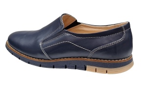 Pantofi barbati, casual din piele naturala, Bleumarin, GKR81BLU - Img 5