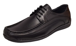 Pantofi barbati casual din piele naturala cu siret Negru GKR100N - Img 7