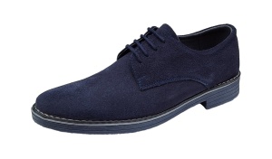 Pantofi barbati casual din piele naturala intoarsa Bleumarin - 855VELBLM - Img 7