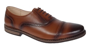 Pantofi barbati casual din piele naturala maro cognac - 895MD Marimea 44