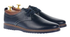 Pantofi barbati casual din piele naturala - Model bleumarin L330BLM - Img 5