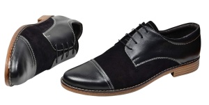 Pantofi barbati casual din piele naturala - Model Mario 1 Negru - Img 5