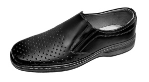 Pantofi barbati casual din piele naturala - Model perforat Negru 504N - Img 4
