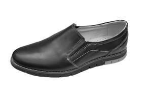 Pantofi barbati, casual din piele naturala, Negru, GKR81N - Img 8