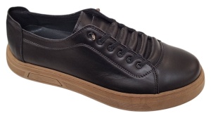 Pantofi barbati casual din piele naturala Negru Gold GKR122N - Img 5