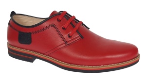 Pantofi barbati casual din piele naturala - Rosu 501RN Marimea 39 - Img 3