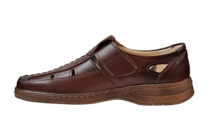 Pantofi barbati casual, perforati, din piele naturala, Maro - RSY502M - Img 5