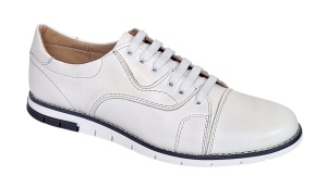 Pantofi barbati din piele naturala - Model Casual Alb GKR67A