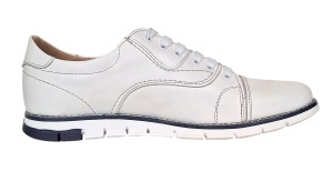 Pantofi barbati din piele naturala - Model Casual Alb GKR67A - Img 2