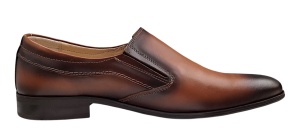 Pantofi barbati din piele naturala - Model maro elegant fara siret - Img 3