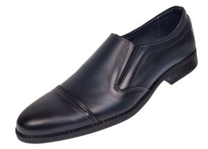 Pantofi barbati eleganti din piele naturala Bleumarin fara siret GKR232BL - Img 5