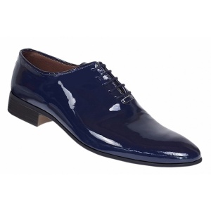 Pantofi barbati eleganti din piele naturala Bleumarin LAC Enzo - Img 3