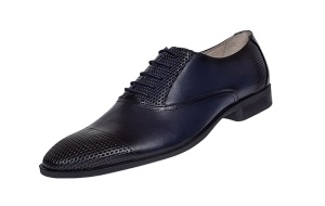 Pantofi barbati eleganti din piele naturala bleumarin, Lux Class - 724BLM - Img 7