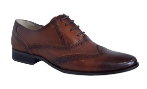 Pantofi barbati eleganti din piele naturala, cu siret, maro, 566M - Img 3