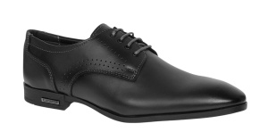 Pantofi barbati eleganti din piele naturala culoare neagra GKR101N - Img 9