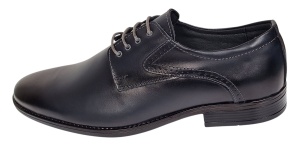 Pantofi barbati eleganti din piele naturala de culoare bleumarin Zidan 819 - Img 4