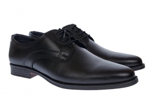 Pantofi barbati eleganti din piele naturala de culoare neagra GKR31N - Img 3