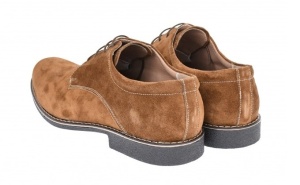 Pantofi barbati, eleganti, din piele naturala intoarsa, maro deschis - PAVELMD - Img 3