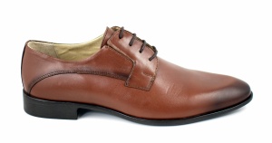 Pantofi barbati eleganti din piele naturala maro - 085MBOX - Img 2