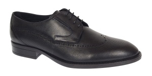 Pantofi barbati eleganti din piele naturala - Model Office Negru 708 - Img 6